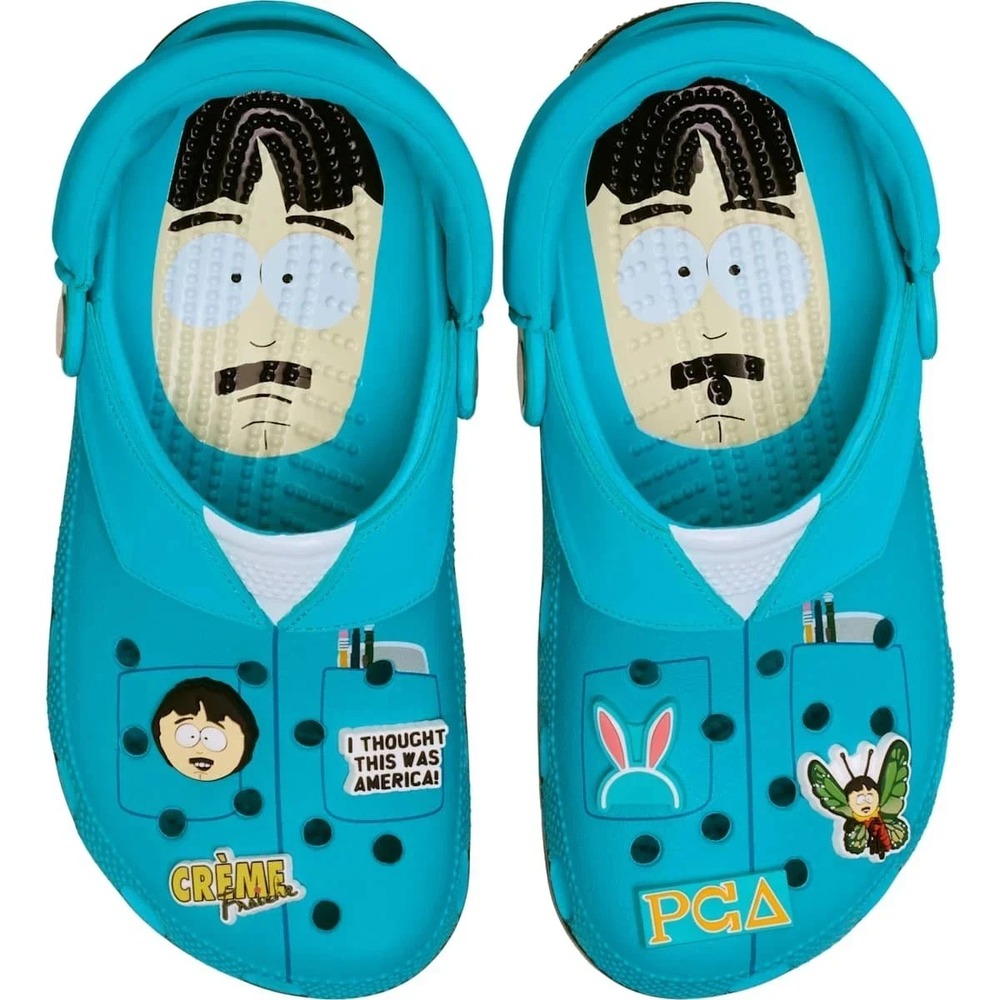 Mens Size 9- Crocs South Park Randy Classic Clog Blue/Black Shoes NEW